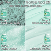 Kit de pédicure spa 4 étapes de qualité professionnelle, formule personnalisée, format gallon, fournitures en gros pour soins des pieds pour importateurs de produits de spa pour ongles