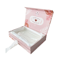 Boîte d'emballage de luxe Boîte de papier d'emballage de vêtements chaussures accessoires ruban chaussettes avec fenêtre