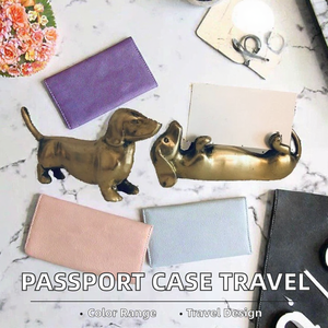 Étui de protection pour passeport XR avec clip métallique pour billet, version chinoise transfrontalière, design carte du monde avion, violet/rose/clair - Product Image 2