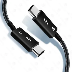 Thunder-Bolt 4 Cable de datos de carga rápida de 40Gbps a USB 4 de tipo C PD 100W MacBook Pro iPad Línea de carga de audio y video