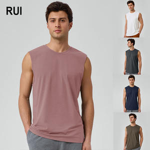 Camiseta Deportiva sin Mangas para Hombre RUIQUWIN con Logotipo Personalizado, Sensación Fresca, Ligera, Alta Elasticidad, Ropa Deportiva para Gimnasio, Chaleco de Running de Secado Rápido - Product Image 1