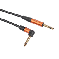 Kabel Amplifier Gitar Elektrik 6.35Mm Sangat Efektif Tahan Lama Kebisingan Sangat Rendah 15CM/30CM Panjang Dapat Disesuaikan Musikal