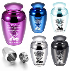 Penjualan terlaris 2.56 * 1.77in ramah lingkungan seni Modern guci empat tingkat kelembapan aluminium Aloi Memorial peliharaan anjing kucing guci - Product Image 1