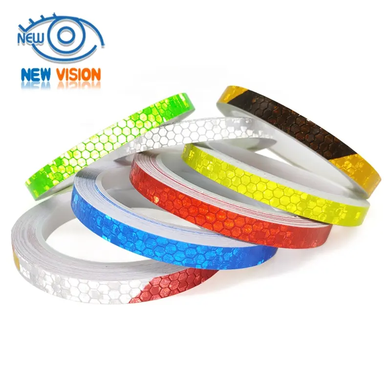 high reflection warning sticker tape roll Fashion colorful Glow in the Dark Bicycle/Motorcycles Wheel reflective stickers
