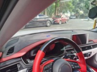 Kit de garnitures et panneaux de tableau de bord en cuir rouge et marron de luxe pour Audi A4L B9