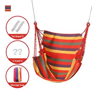 เก้าอี้เปลผ้าแคนวาสแบบพกพาพร้อมหมอนสำหรับชิงช้าแขวนในร่มและกลางแจ้งสำหรับผู้ใหญ่ - Product Image 3