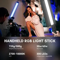 TOLIFO ST-30 60 RGB LED Stick 4400mAh Luce Video Portatile con Controllo APP, Temperatura Colore 2700K-10000K per Creatori di Contenuti