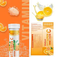 Comprimés d'hydrogène moléculaire OEM/ODM, énergisants, enrichis en vitamine C, zinc et électrolytes, produits de santé effervescents, 20 comprimés/tube