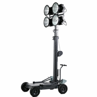 Tour d'éclairage LED portable d'urgence à mât télescopique 960W IP65 Blanc