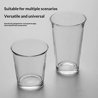 Gobelet en verre transparent commercial pour café, lait, jus, boissons froides, spiritueux, grande capacité, restaurant, hôtel, vente en gros