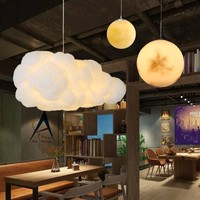 Lustre Nuage Créatif Minimaliste Personnalisé pour Hôtel, Centre Commercial, avec Télécommande
