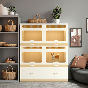 Caseta para <span class=keywords><strong>Perros</strong></span> de Interior Comercial con Estructura de Madera, Jaula Grande para <span class=keywords><strong>Perros</strong></span>, Adecuada para Hoteles para Mascotas, Pensiones Caninas y Casetas - Product Image 4