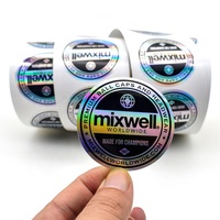 Rouleau d'autocollants laser imperméables avec impression personnalisée feuille d'or autocollant d'étiquette d'emballage de bouteille de vernis à ongles pour les entreprises