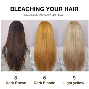 Poudre décolorante pour <span class=keywords><strong>cheveux</strong></span> professionnelle sans poussière, 9+ niveaux de décoloration, action rapide, éclaircissant bleu pour <span class=keywords><strong>cheveux</strong></span>, pour usage professionnel en salon, 450g - Product Image 2