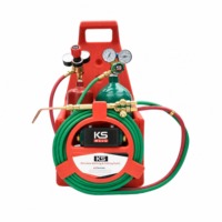 Kit de brasage oxy-acétylène portable, ensemble de soudage oxy-combustible avec régulateur à double manomètre, buse en cuivre, tuyau et allume-étincelleur