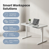 Support d'écran en verre moderne, extensible et écologique, pour bureau, avec fonction assis-debout, usage commercial