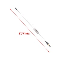 1PC XJL Brand Antenne de simulation RC à ressort métallique, pièces de décoration Argent+Noir pour voiture RC Crawler 1/10 TRX-4 pour garçons