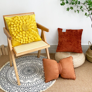 Nuevo Diseño Funda de Cojín de Terciopelo Suave con Lazo Sólido, Almohada con Forma de Lazo de Amor, Almohada Nórdica con Lazo para Ventana - Product Image 6