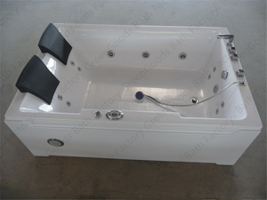 CE Foshan <span class=keywords><strong>Pas</strong></span> <span class=keywords><strong>Cher</strong></span> 2 Grosses Personnes Blanc Whirlpool Fontaine D'eau de Bec de Baignoire À Jets Massants - Product Image 6