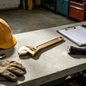 Hot Sale Explosion Proof Adjustable Wrench Aluminum Bronze Non-Sparking Drop Forged Safety <b>Spanner</b> <b>Tool</b> for Oil Tanker - Product Image 5