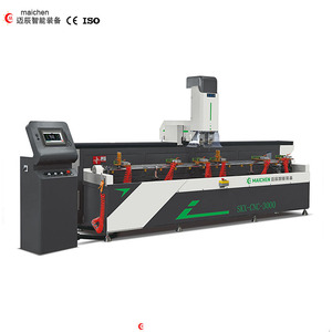 Machine CNC à double broche pour fenêtres, perceuse-fraiseuse avec table rotative pour le fraisage <span class=keywords><strong>de</strong></span> trous dans les profilés aluminium - Product Image 1