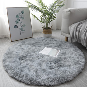 Tappeto Circolare Grigio Soffice Stile Moderno 2026, Tappeto Peloso Circolare in Peluche, Decorazione Carina per la Cameretta di Bambini e Neonati - Product Image 4
