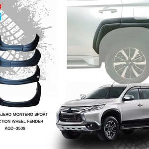 กันชนล้อสีดำด้านแบบบาง รุ่นขายดี KQD ผลิตจากวัสดุ ABS ติดตั้งง่าย สำหรับรถยนต์มิตซูบิชิ ปาเจโร สปอร์ต มอนเตโร ปี 2016 - Product Image 2