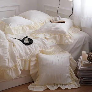 Primavera estate nuovo arrivo <span class=keywords><strong>Set</strong></span> biancheria da letto di lusso <span class=keywords><strong>Set</strong></span> trapunta con volant copriletto copriletto copriletto - Product Image 6