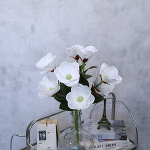 Flores Artificiales de Magnolia de Alta Gama RUYI, Modernas, de Seda Hecha a Mano, Ecológicas y Duraderas, para Sala de Estar, Mesa de Comedor, Bodas - Product Image 4