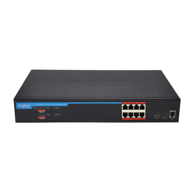 8-Port POE++ Managed LAN Network Switch 48V 8 RJ-45 10/100/1000M 802.3bt L2 PoE++ Switch for PTZ Camera/PoE Lighting.
