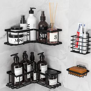 Étagères de rangement d'angle murales sans perçage pour salle de bain, panier de douche de haute qualité - Product Image 4