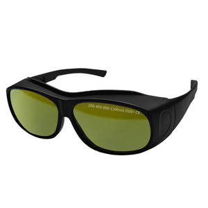 Lunettes de sécurité laser, monture noire, verres de 2 mm, transmission de 20 %, protection contre les UV et la lumière bleue, fabriquées à Shenzhen - Product Image 2