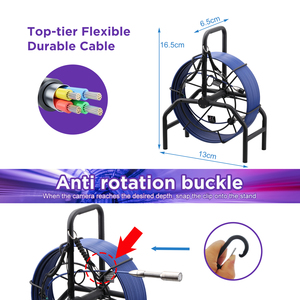 OEM 7 ''ống cống thoát nước hệ thống kiểm tra đường ống thoát nước máy ảnh kiểm tra đường ống 720P cống ống kiểm tra hệ thống thoát nước - Product Image 3