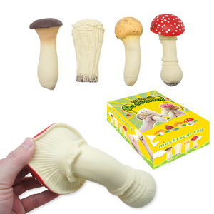 Jouets anti-stress en forme de champignon, jouets sensoriels doux à presser pour soulager l'anxiété, jouets originaux en forme de nourriture pour adultes unisexe - Product Image 4
