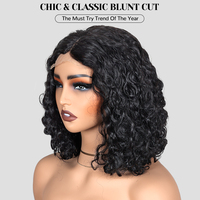 Best-seller Perruques bouclées Bob Fashion HD Front Lace Fluffy, naturelles et douces Brésiliennes et Vietnamiennes en stock pour femmes noires