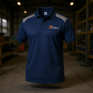 Camiseta Polo de Trabajo Transpirable para Todas las Temporadas, Color Azul Marino, Talla 2XL, Corte Regular - Product Image 3