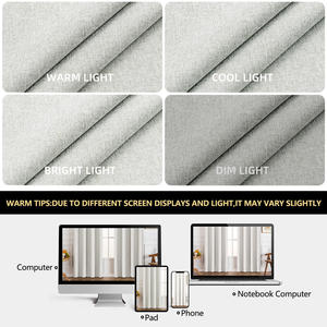 Rideaux occultants gris en polyester 100% isolants thermiquement pour la maison, le salon, l'hôtel, le café, l'hôpital, la fenêtre - Product Image 6