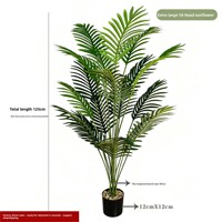 Palmier artificiel Areca Vcare 125 cm, plante artificielle réaliste en pot, à poser au sol, pour la décoration intérieure de la maison et du bureau