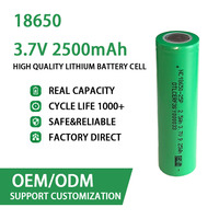 Batterie lithium originale 18650 2500mAh 8C 3.7v, cellule cylindrique pour pack de batteries