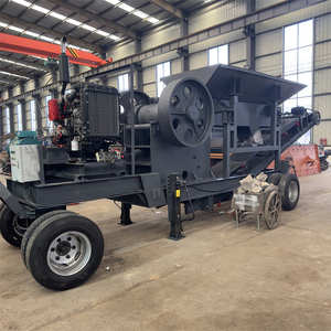 Trituradora de Mandíbulas Móvil con Motor AC, Planta de Trituración de Piedra para Mineral, Roca Dura, Granito, Hormigón, Arena, Piedra Caliza, Máx. 500t/h - Product Image 1