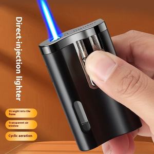 Accendino leggero e compatto antivento in metallo Anti-scoppio con incisione Laser personalizzata all'ingrosso del produttore - Product Image 4