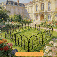 Clôture de jardin en métal thermolaqué en gros, panneaux décoratifs en fer 60x55 cm noirs pour parterres de fleurs et espaces extérieurs