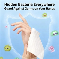 Lingettes humides jetables non tissées, antibactériennes et désinfectantes, de qualité alimentaire, pour le nettoyage des surfaces dans les espaces publics très fréquentés (vente en gros)