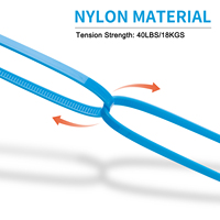 Attaches de câbles en nylon 66 autobloquantes TYO 3,6 mm x 100 mm, protégées contre les UV, plage de température de -40 à +85 °C, pour usage industriel, domestique et bureautique