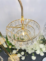 Supports de chemin de mariage en cristal à 3 têtes, piliers, guide de route, lumières LED pour la décoration de mariage, de fête et d'événements