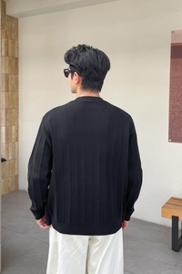 Cárdigan de Punto Personalizable para Hombre, Cuello con Botones, Color Sólido, Manga Larga, Estilo Minimalista - Product Image 5