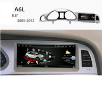Autoradio HD avec écran tactile, radio Linux intégrée, GPS, WiFi, Android Auto et CarPlay sans fil pour Audi A6 2005-2011