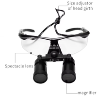 4X Loupes Headband Magnifier R Model Precise Optical Glass Coated Fine Process Black Color Adjustable Magnifying High Quality