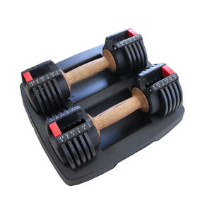 Versand bereit für gebrauchte Fitness geräte mit 14,5 lb/6,6 kg, 40 kg verstellbare Hantel Set mit Holzgriff für Bodybuilding - Product Image 2