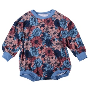 Mono de bebé de manga larga con estampado de calabaza de Halloween para niñas, 100% algodón, cierre de botones a presión, para verano/otoño, venta al por mayor - Product Image 2